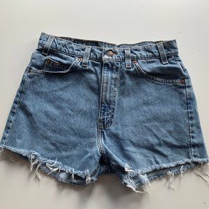 Vintage Orange Tab Levi's Cutoff Shorts